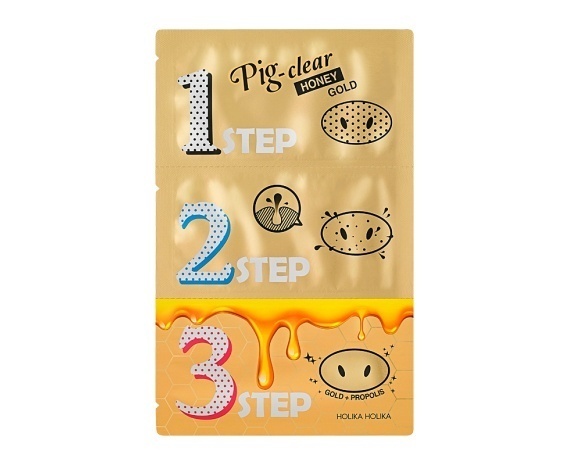 Pig Nose Clear Black Head 3-Step Kit (Honey Gold)